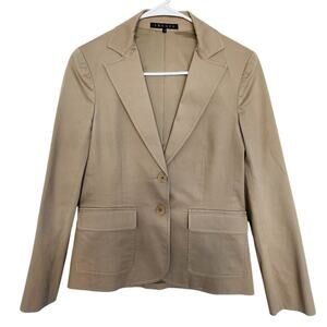 THEORY Classic Blazer‎ Tan XS Business Office Preppy Girlboss Corporate School
